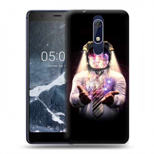 Дизайнерский пластиковый чехол для Nokia 5.1 Космонавт