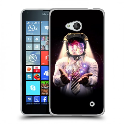 Дизайнерский пластиковый чехол для Microsoft Lumia 640 Космонавт