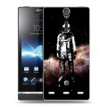 Дизайнерский пластиковый чехол для Sony Xperia S Космонавт