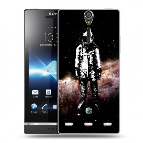 Дизайнерский пластиковый чехол для Sony Xperia S Космонавт