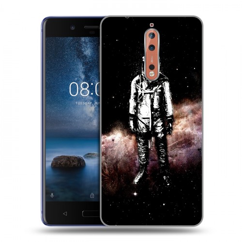 Дизайнерский пластиковый чехол для Nokia 8 Космонавт