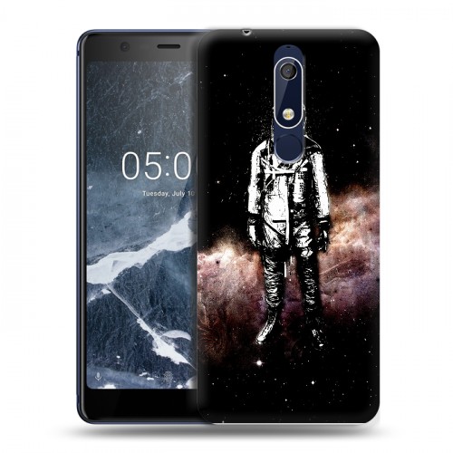 Дизайнерский пластиковый чехол для Nokia 5.1 Космонавт