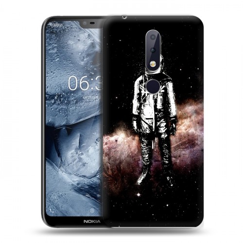 Дизайнерский пластиковый чехол для Nokia 6.1 Plus Космонавт