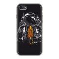 Дизайнерский силиконовый чехол для Iphone 7 Космонавт