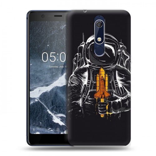 Дизайнерский пластиковый чехол для Nokia 5.1 Космонавт