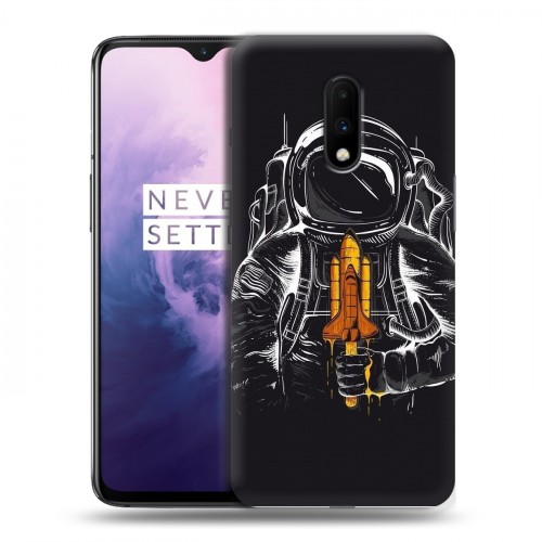 Дизайнерский пластиковый чехол для OnePlus 7 Космонавт