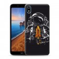 Дизайнерский силиконовый чехол для Xiaomi RedMi 7A Космонавт