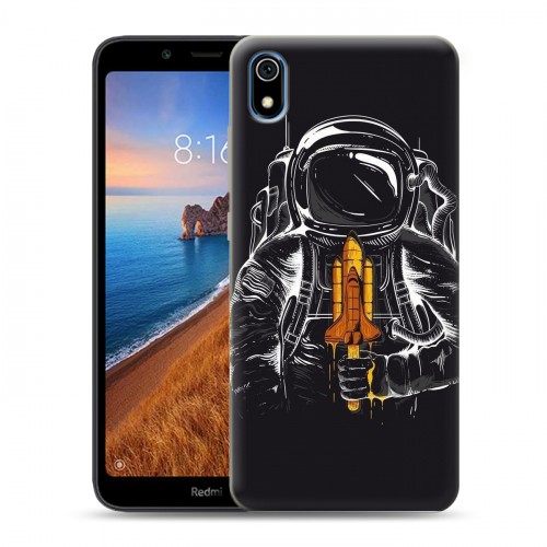 Дизайнерский силиконовый чехол для Xiaomi RedMi 7A Космонавт