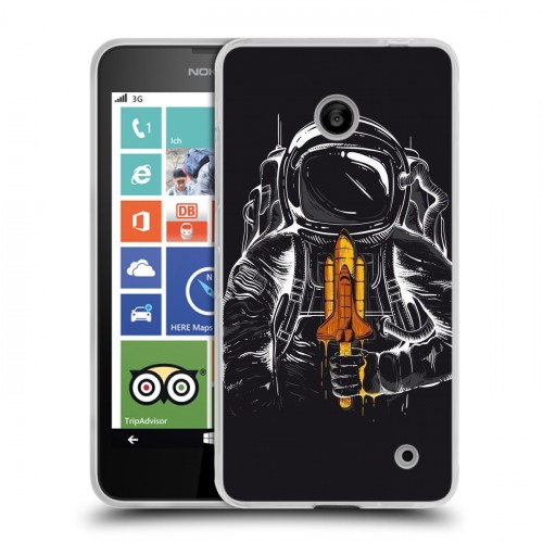 Дизайнерский пластиковый чехол для Nokia Lumia 630/635 Космонавт