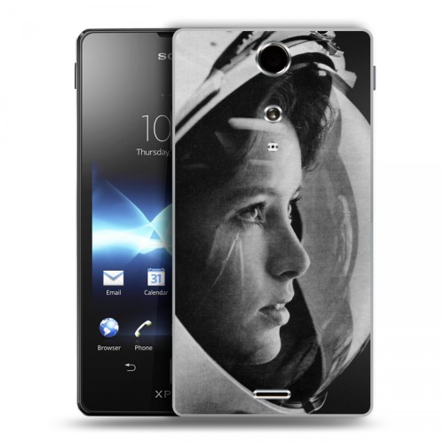 Дизайнерский пластиковый чехол для Sony Xperia TX Космонавт