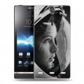 Дизайнерский пластиковый чехол для Sony Xperia S Космонавт