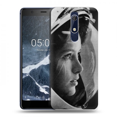 Дизайнерский пластиковый чехол для Nokia 5.1 Космонавт