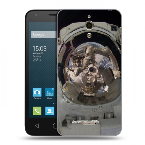 Дизайнерский силиконовый чехол для Alcatel One Touch Pixi 4 (6) Космонавт