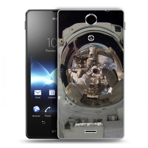 Дизайнерский пластиковый чехол для Sony Xperia TX Космонавт