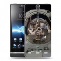 Дизайнерский пластиковый чехол для Sony Xperia S Космонавт