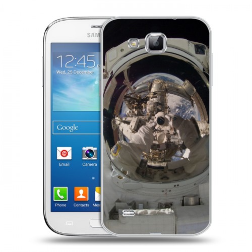Дизайнерский пластиковый чехол для Samsung Galaxy Premier Космонавт