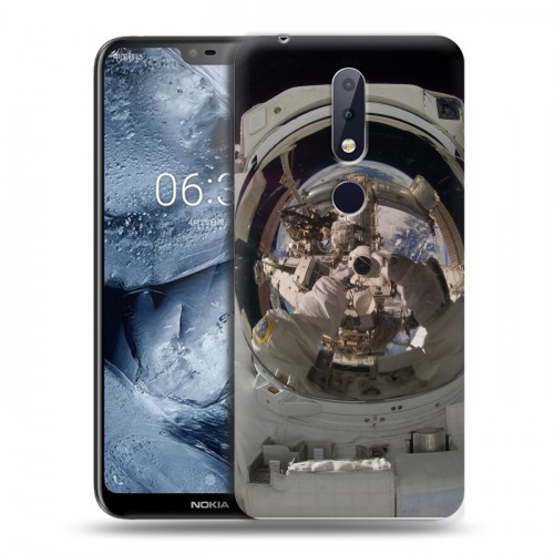 Дизайнерский силиконовый чехол для Nokia 6.1 Plus Космонавт