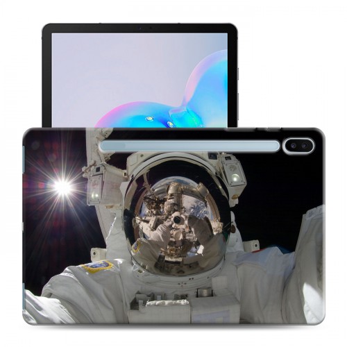Дизайнерский силиконовый чехол для Samsung Galaxy Tab S6 Космонавт