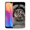 Дизайнерский силиконовый с усиленными углами чехол для Xiaomi RedMi 8A Космонавт