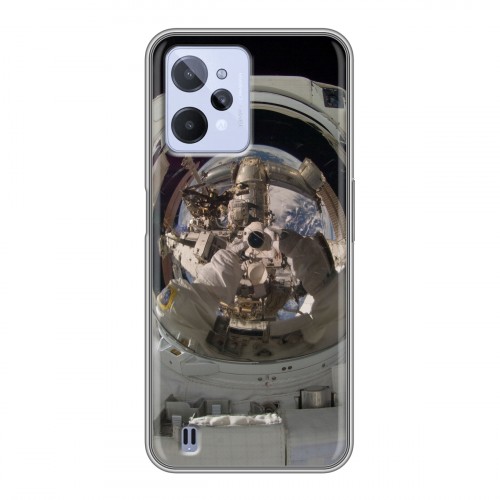 Дизайнерский пластиковый чехол для Realme C31 Космонавт