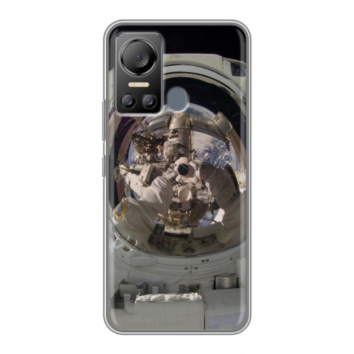 Дизайнерский пластиковый чехол для Itel Vision 5 Космонавт