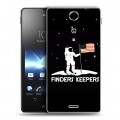 Дизайнерский пластиковый чехол для Sony Xperia TX Космонавт