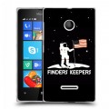 Дизайнерский пластиковый чехол для Microsoft Lumia 435 Космонавт