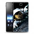 Дизайнерский пластиковый чехол для Sony Xperia TX Космонавт