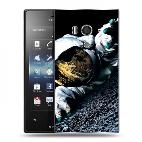 Дизайнерский пластиковый чехол для Sony Xperia acro S Космонавт