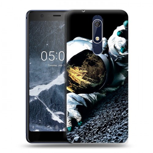 Дизайнерский пластиковый чехол для Nokia 5.1 Космонавт