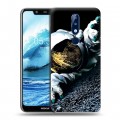 Дизайнерский силиконовый чехол для Nokia 5.1 Plus Космонавт