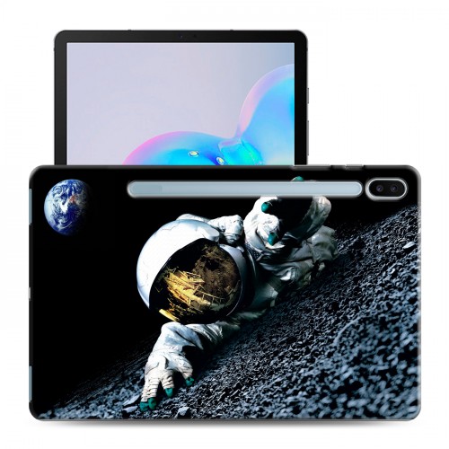 Дизайнерский силиконовый чехол для Samsung Galaxy Tab S6 Космонавт