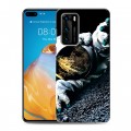 Дизайнерский пластиковый чехол для Huawei P40 Космонавт