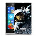 Дизайнерский пластиковый чехол для Microsoft Lumia 435 Космонавт