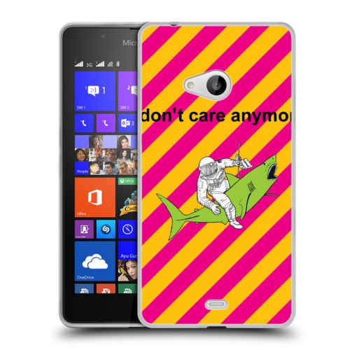 Дизайнерский пластиковый чехол для Microsoft Lumia 540 Космонавт