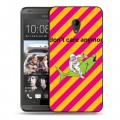 Дизайнерский пластиковый чехол для HTC Desire 700 Космонавт