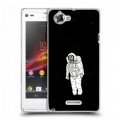 Дизайнерский пластиковый чехол для Sony Xperia L Космонавт