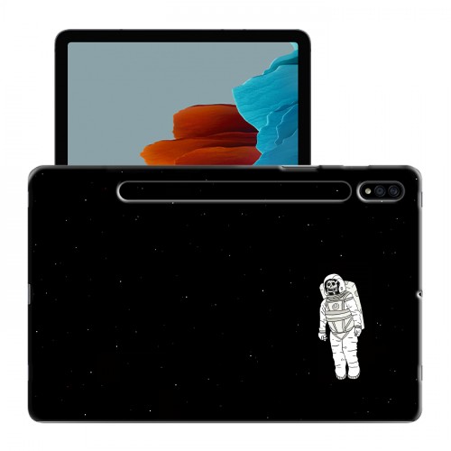 Дизайнерский силиконовый чехол для Samsung Galaxy Tab S7 Космонавт