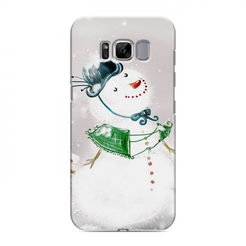 Дизайнерский силиконовый чехол для Samsung Galaxy S8 Снеговики