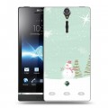 Дизайнерский пластиковый чехол для Sony Xperia S Снеговики