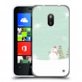 Дизайнерский пластиковый чехол для Nokia Lumia 620 Снеговики