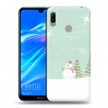 Дизайнерский пластиковый чехол для Huawei Y6 (2019) Снеговики