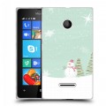 Дизайнерский пластиковый чехол для Microsoft Lumia 435 Снеговики