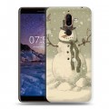 Дизайнерский пластиковый чехол для Nokia 7 Plus Снеговики