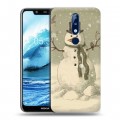 Дизайнерский силиконовый чехол для Nokia 5.1 Plus Снеговики