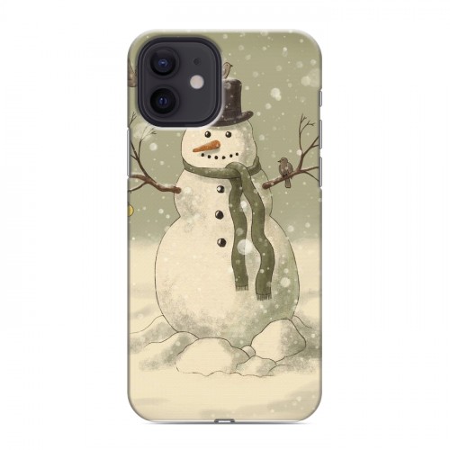 Дизайнерский силиконовый чехол для Iphone 12 Снеговики