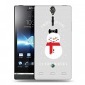 Дизайнерский пластиковый чехол для Sony Xperia S Снеговики