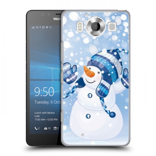 Дизайнерский пластиковый чехол для Microsoft Lumia 950 Снеговики