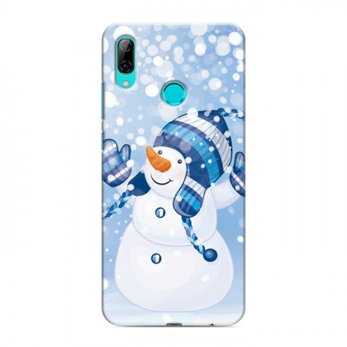 Дизайнерский пластиковый чехол для Huawei P Smart (2019) Снеговики
