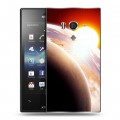 Дизайнерский пластиковый чехол для Sony Xperia acro S Солнце